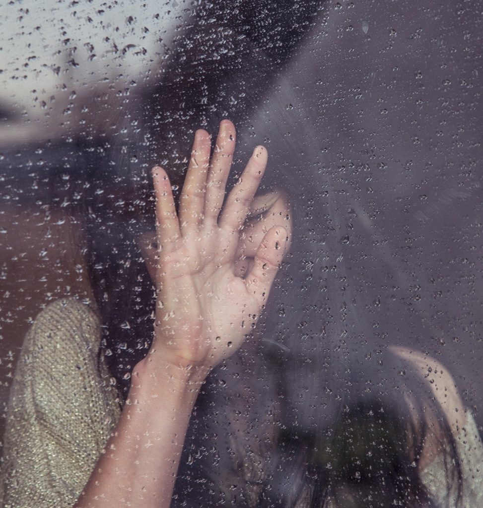 Sad girl with anxiety